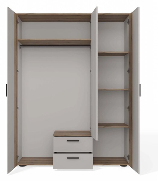 Šatní skříň 150 cm se zrcadlem DORIEN - kašmír