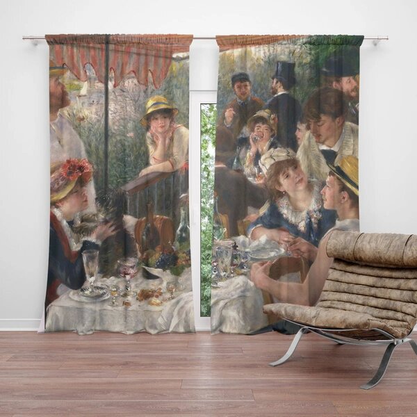 Sablio Závěs Snídaně veslařů - Auguste Renoir: 2ks 140x250cm