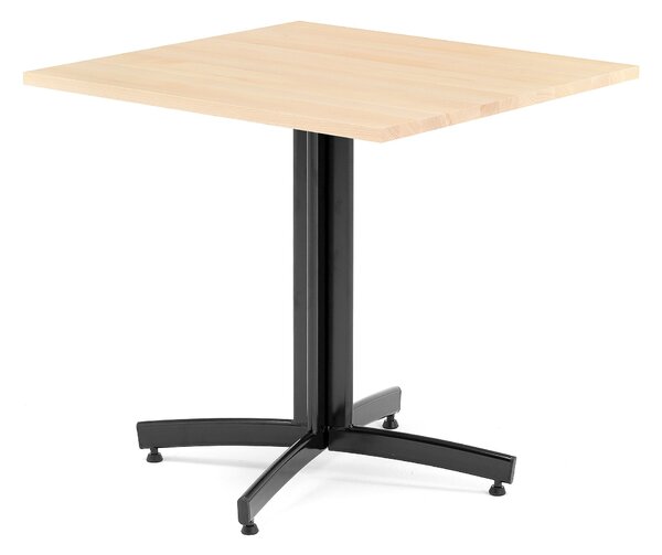 AJ Produkty Kavárenský stolek SANNA, 700x700 mm, masiv buk/černá