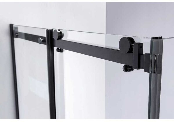 BPS-koupelny Obdélníkový sprchový kout HYD-OK15B 110x80 černá/transparent - bez vaničky