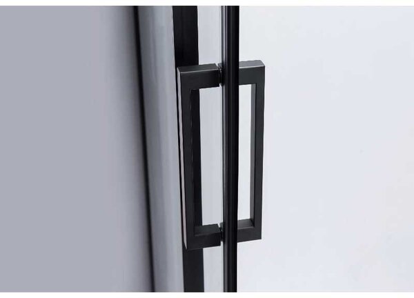 BPS-koupelny Obdélníkový sprchový kout HYD-OK15B 110x80 černá/transparent - bez vaničky