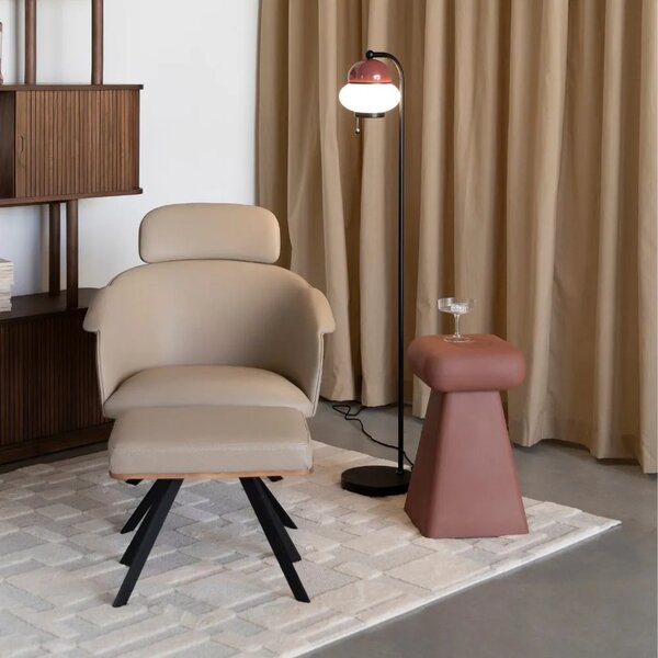 Zuiver Červená kovová stojací lampa BUMBLE 130 cm
