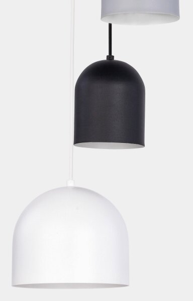 Lustr na lanku TEMPRE 5xE27/15W/230V bílá/šedá/černá