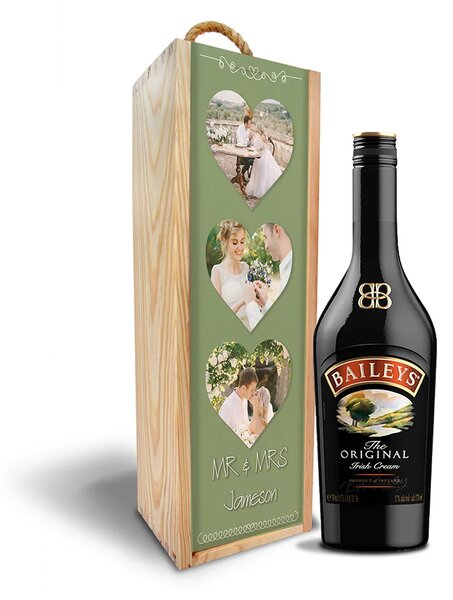 Sablio Dřevěná krabička s potiskem Baileys