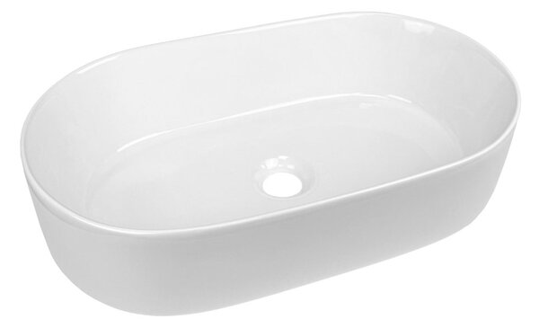 Mereo, Mereo Umyvadlo na desku bez přepadu, 530x315x135 mm, kulaté, keramické - pro zaslání na paletě, MER-UC533214O