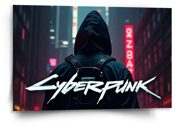 Sablio Obraz Cyberpunk 2077 Pohled do města - 120x80 cm