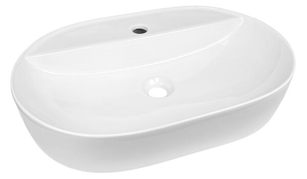 Mereo, Mereo Umyvadlo na desku bez přepadu, 610x400x120 mm, keramické, MER-UC614012O