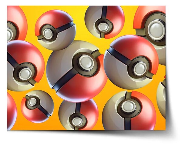 Sablio Plakát Pokemon ball Pattern - 60x40 cm