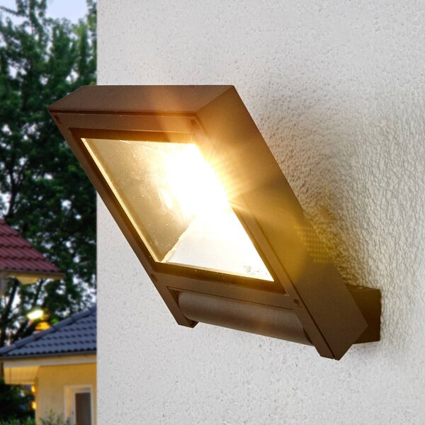Lucande LED venkovní reflektor Maica, antracit, otočný, IP65, Černá, Hliník, Moderní, Nástěnné bodové svítidlo