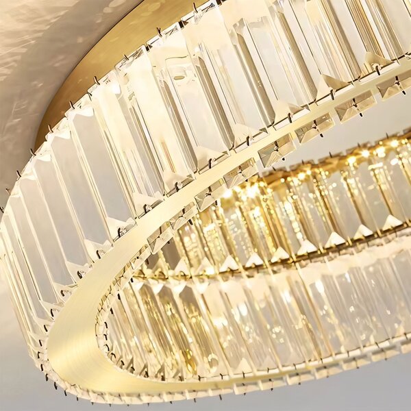 Toolight Toolight, stropní svítidlo 50cm, 30W, 4000K, 1400lm, APP1722-C, zlatá matná, OSW-09303