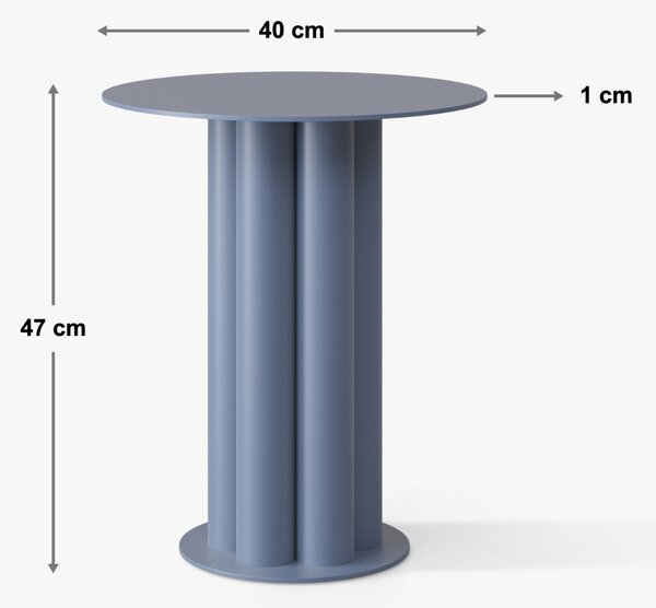 Micadoni Zelený kovový odkládací stolek Meghan 40 cm