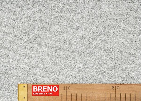 Breno Metrážový koberec GEM - GUSTO 97 stříbrný, šíře 400 cm, Stříbrná