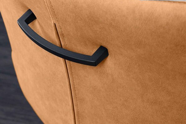 Designová otočná židle Wendell šedá / hnědá