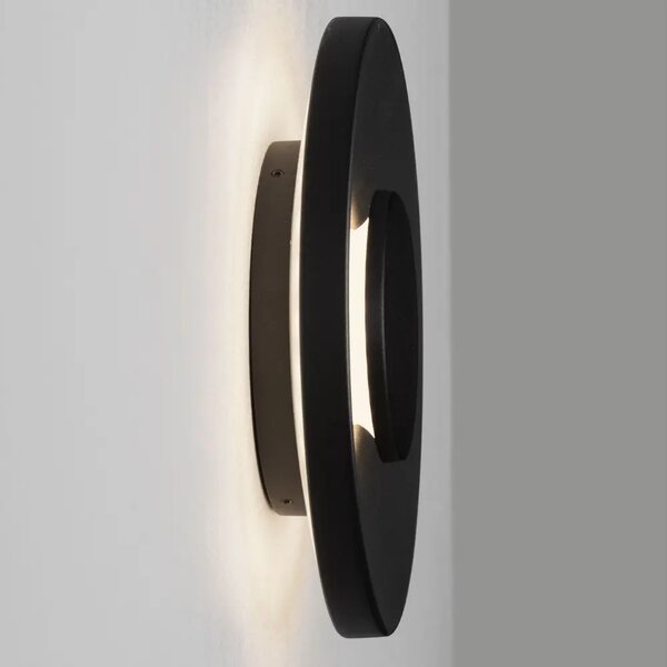 Nova Luce Černé kovové venkovní nástěnné LED světlo Cico 24 cm