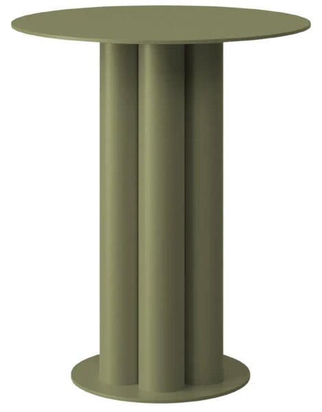 Micadoni Zelený kovový odkládací stolek Meghan 40 cm