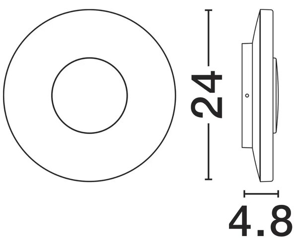 Nova Luce Bílé kovové venkovní nástěnné LED světlo Cico 24 cm