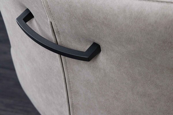 Designová otočná židle Wendell šedá / světle šedá