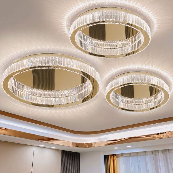 Toolight Stropní LED osvětlení Crystal Modern D1 APP1719-C 40 cm zlaté