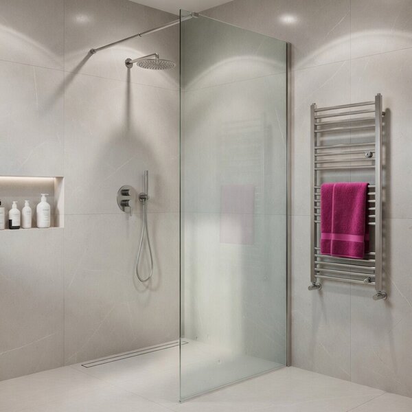 Novoterm Sprchová zástěna Walk-in NV-Grace 80 CHR, chrom/transparent - bez vaničky