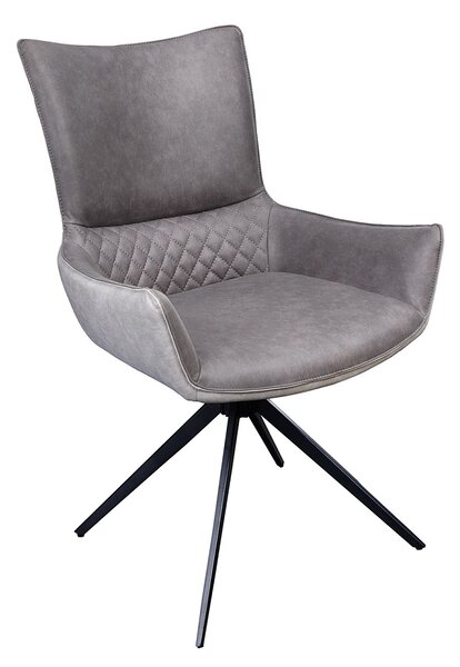 Designová otočná židle Wendell šedá / světle šedá