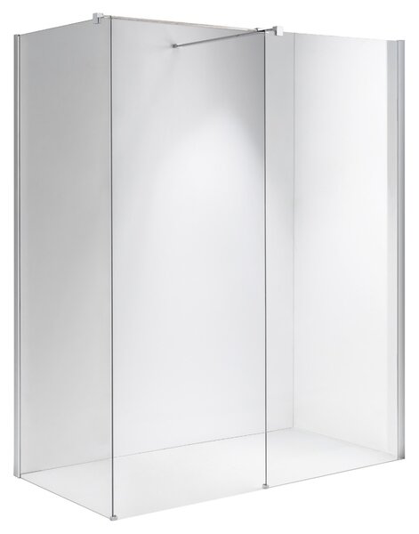 BPS-koupelny 2-dílná sprchová zástěna Walk-in HYD-SH07-D-CR 90x70, chrom/transparent - bez vaničky