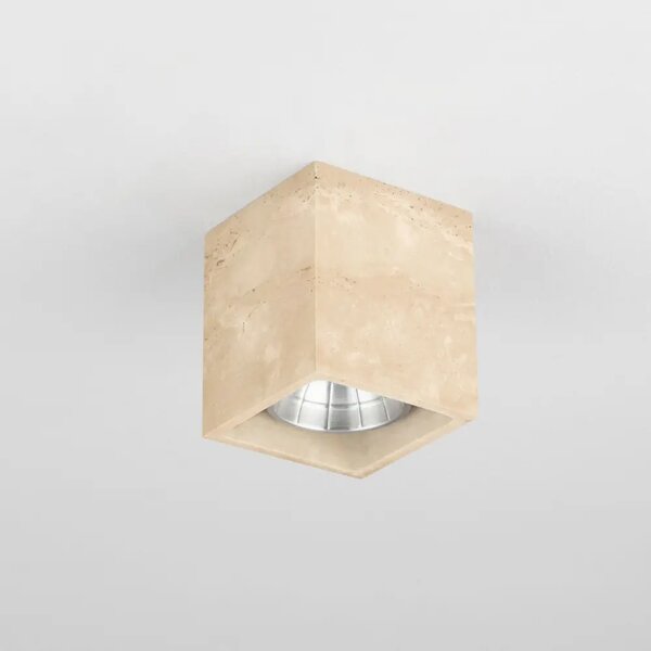 Nova Luce Travertinové venkovní stropní LED světlo Balma 10 x 10 cm