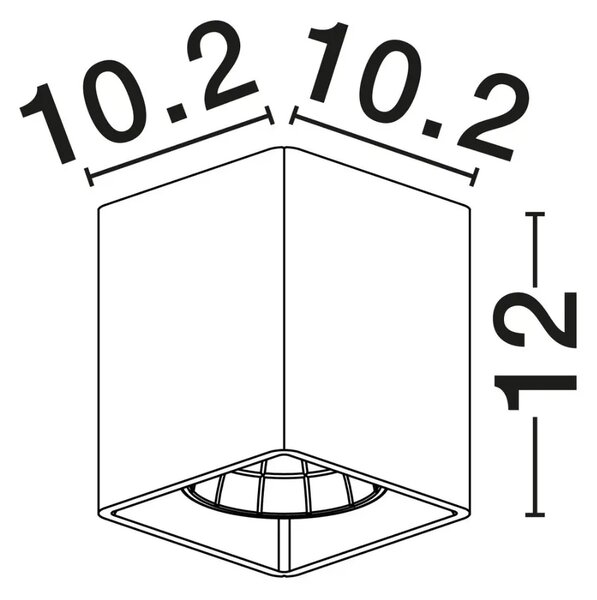 Nova Luce Travertinové venkovní stropní LED světlo Balma 10 x 10 cm