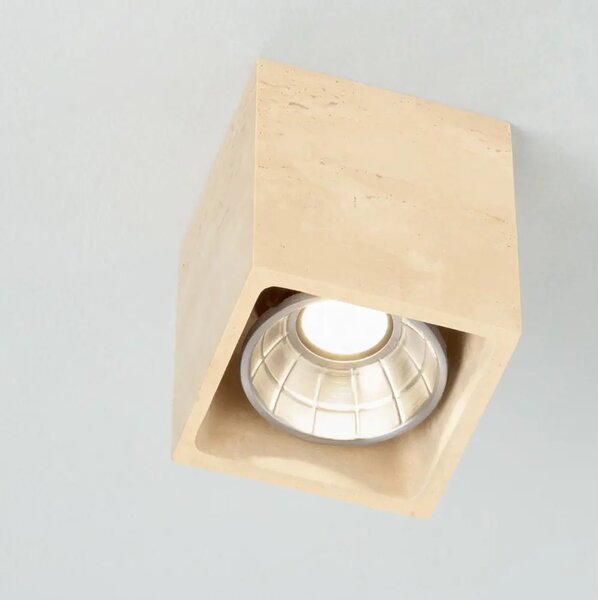 Nova Luce Travertinové venkovní stropní LED světlo Balma 10 x 10 cm