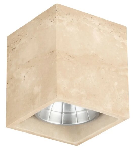 Nova Luce Travertinové venkovní stropní LED světlo Balma 10 x 10 cm