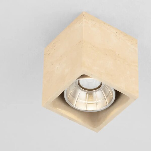 Nova Luce Travertinové venkovní stropní LED světlo Balma 10 x 10 cm