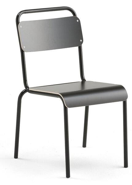 AJ Produkty Jídelní židle FRISCO, černý rám, HPL černá