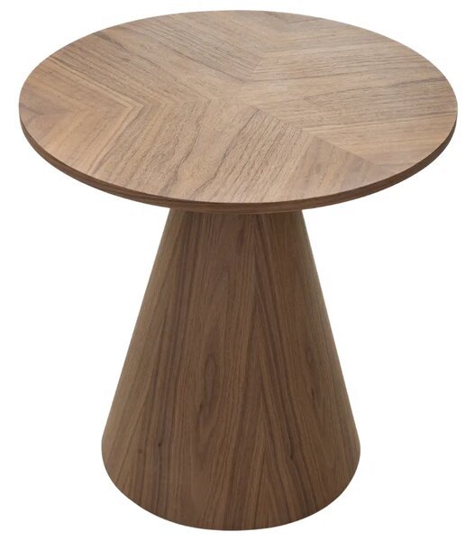 NovaNook Ořechový odkládací stolek Orez ⌀60 cm