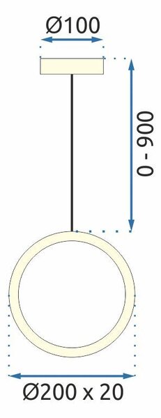 Toolight Toolight, LED závěsné svítidlo 7W, 4000K, 500lm, G112-CP, zlatá, OSW-09707