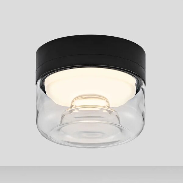 Nova Luce Černé kovové stropní LED světlo Doris 15 cm