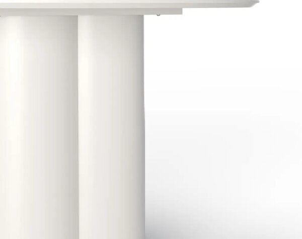 NovaNook Béžovošedý lakovaný jídelní stůl ⌀Colona 120 cm
