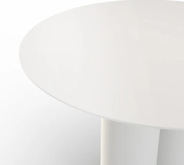 NovaNook Béžovošedý lakovaný jídelní stůl ⌀Colona 120 cm