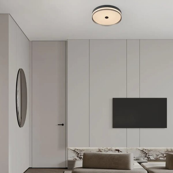 Nova Luce Černé kovové stropní LED světlo Helios 50 cm