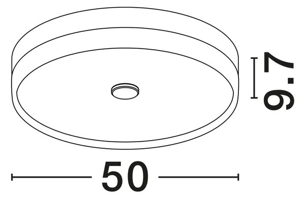 Nova Luce Černé kovové stropní LED světlo Helios 50 cm