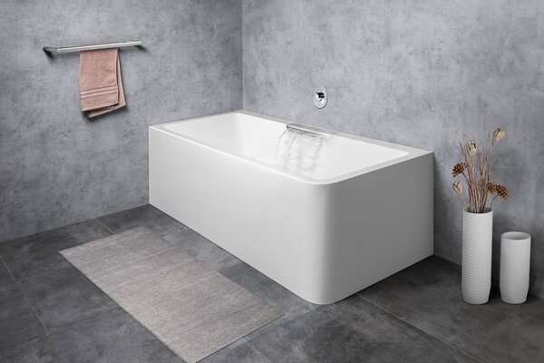 Polysan Polysan, CASCATA L MONOLITH obdélníková vana 180x80x60cm, kaskáda nerez, 73836ML.100