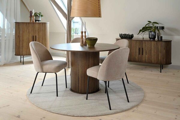 Designový jídelní stůl Vasiliy 120 cm kouřový dub