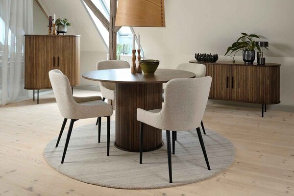 Designový jídelní stůl Vasiliy 120 cm kouřový dub
