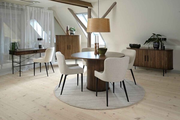 Designový jídelní stůl Vasiliy 120 cm kouřový dub