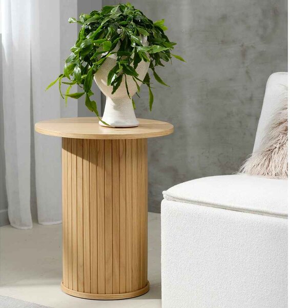 Designový odkládací stolek Vasiliy 50 cm přírodní dub