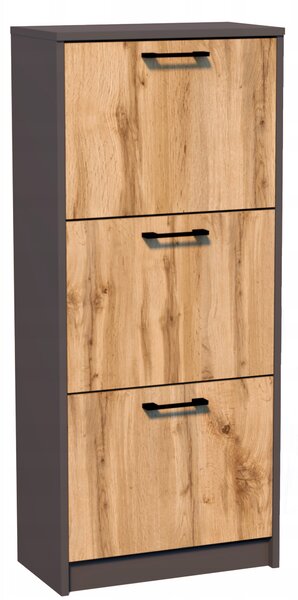 Botník Meble Bestseller 50 x 116 x 28 cm dub wotan, grafit