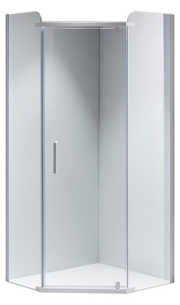 BPS-koupelny Pětiúhelníkový sprchový kout HYD-PK91A 80x80 bílá/transparent - bez vaničky