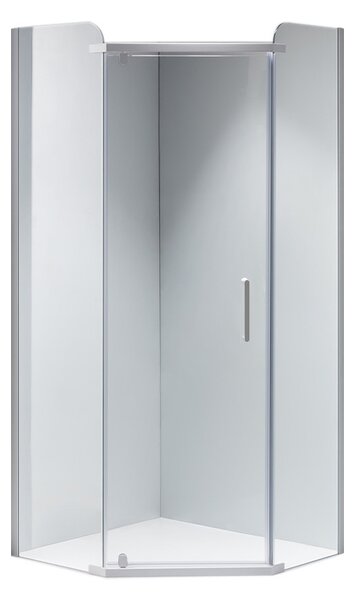 BPS-koupelny Pětiúhelníkový sprchový kout HYD-PK91A 80x80 bílá/transparent - bez vaničky