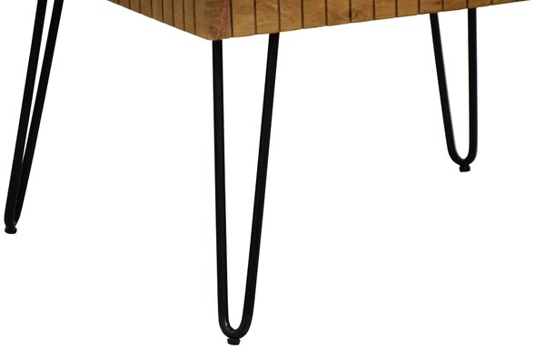 KONFERENČNÍ STOLEK, černá, barvy akácie, dřevo, kov, 70/70/45 cm Carryhome - Konferenční stolky