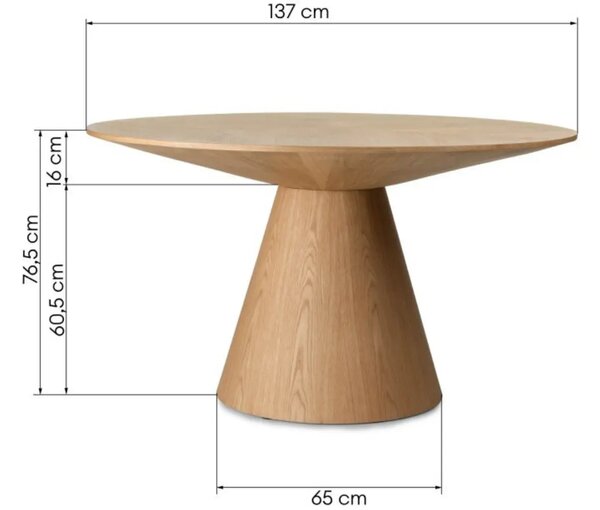 NovaNook Dubový jídelní stůl Korella 137 cm