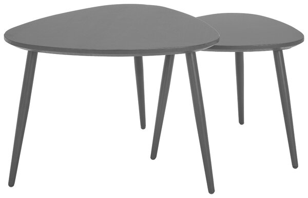 SADA KONFERENČNÍCH STOLKŮ, černá, dřevo, kov, 74/68/45 cm Carryhome - Konferenční stolky