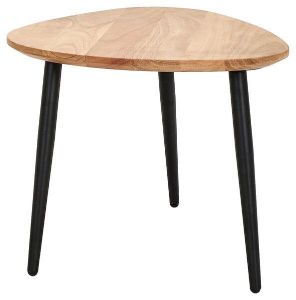 SADA KONFERENČNÍCH STOLKŮ, černá, barvy akácie, dřevo, kov, 74/68/45 cm Carryhome - Konferenční stolky